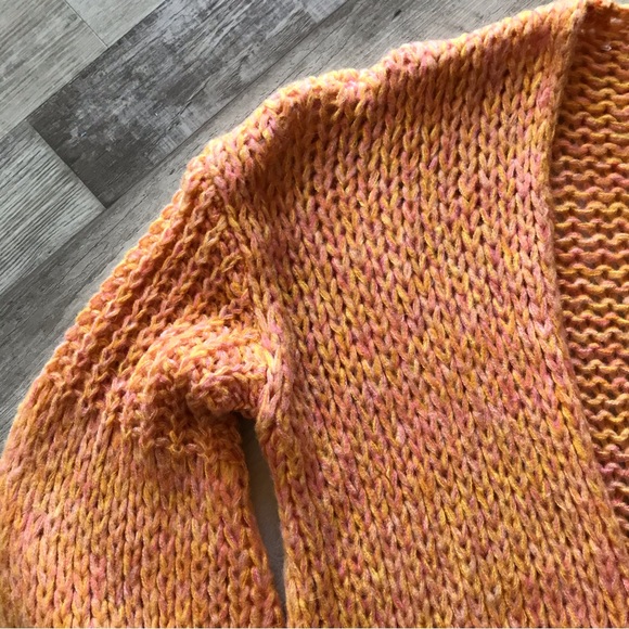 Free People Med Hometown Cardigan Grannycore Coastal Grandma Bright Color Cozy - Picture 5 of 9